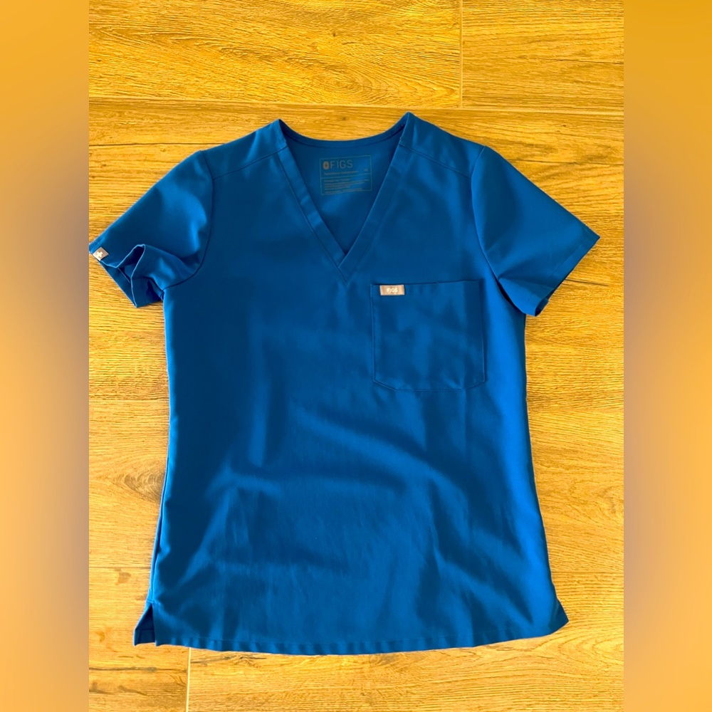 Figs Catarina Scrub Top Royal Blue XS